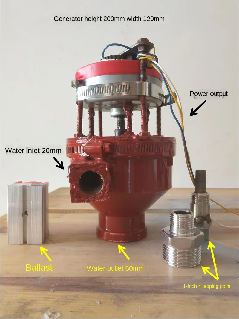 

4 Points 6 Points Hydroelectric Generator 300W 220V Charging Mobile LCD TV Electric Fan 50Hz Upgraded Version