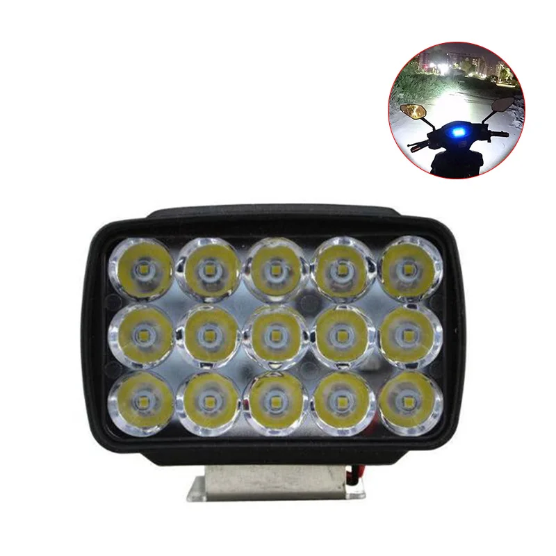 

Motorcycle Headlight Spot Light 15 LED 1000LM Motos ATV UTV Scooter Lighting