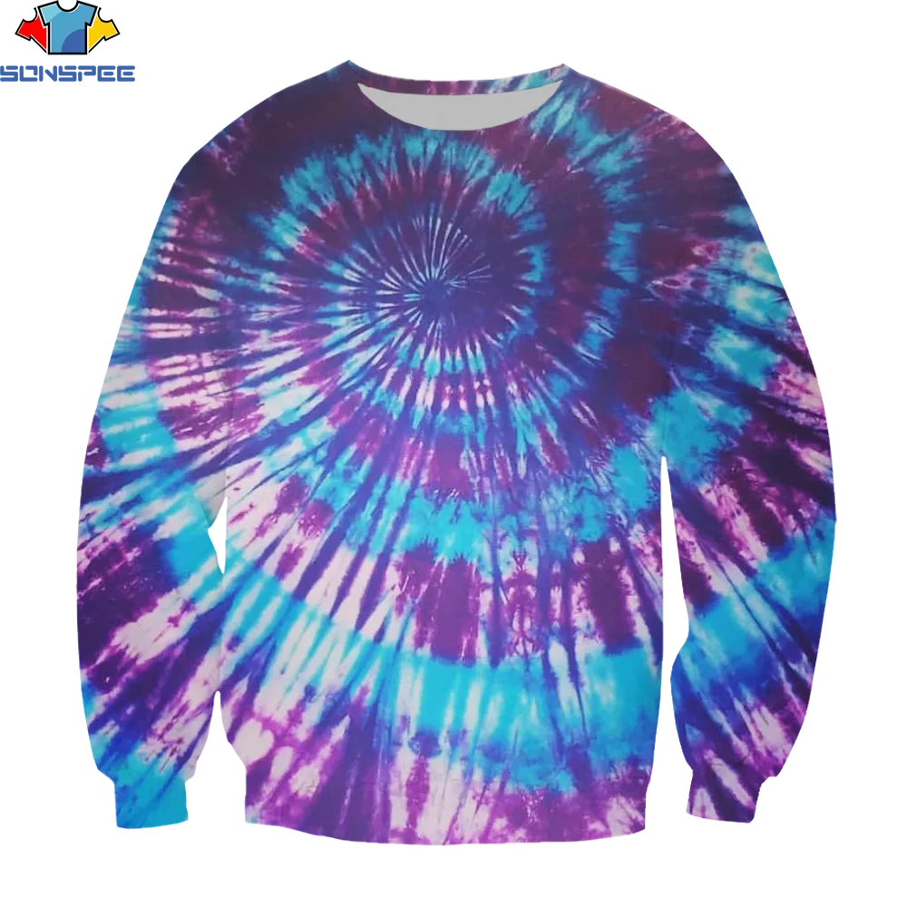 

SONSPEE Trendy 3D Printed Fine Arts Art Tie Dye Without Cap Sweatshirts Men Women Fashion Casual Funny Pullovers Hip Hop Hoodies