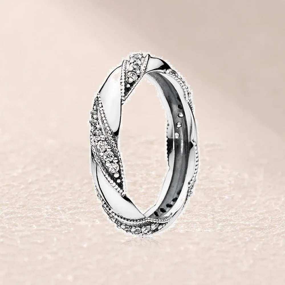 

190981CZ Ribbon of Love Ring
