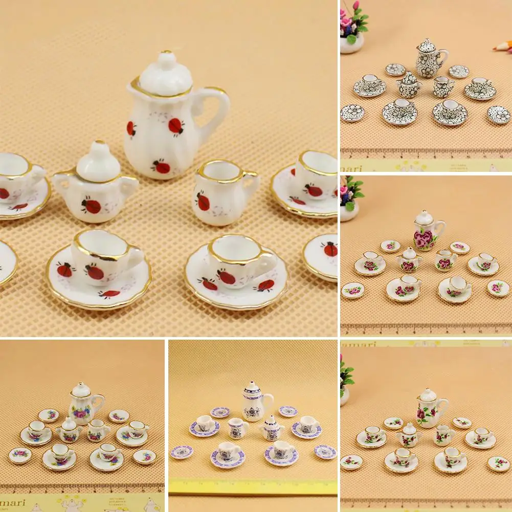 1:12 китайский чайник и чашки в одном комплекте игрушка посуда для кукольного