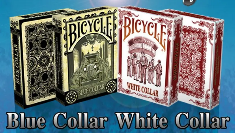 Hui qi Poker Bicycle White Blue Collar White Collar Blue-Collar Collection Bicycle Playing Cards