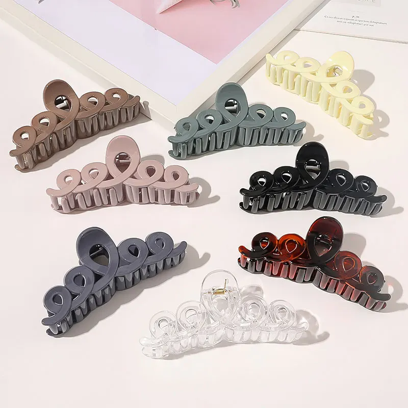 

Acrylic Hair Clip Women Hair Accessories Acid Hair Claws Geometric Barrettes Big Size Acetate Hairpins Acetic Hair Styling Tool
