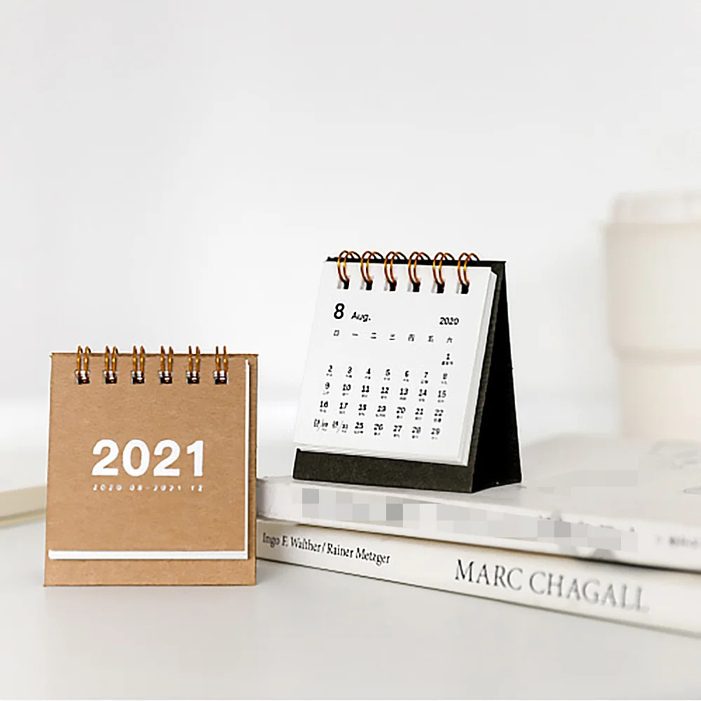 

3pcs Mini Calendar Desktop Calendar Routine Plan Calendar (Chinese Version)