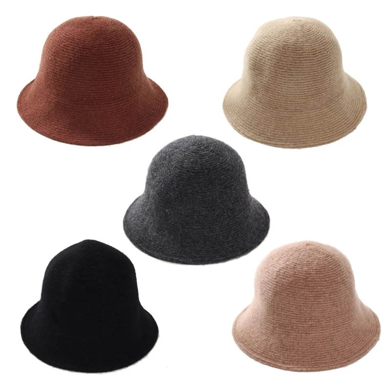 

Sweet Knitting Fisherman Hat Knitted Cap Wool Hat Solid Color Basin Cap Warm Trend Festival Outdoor Sport Cold Weather