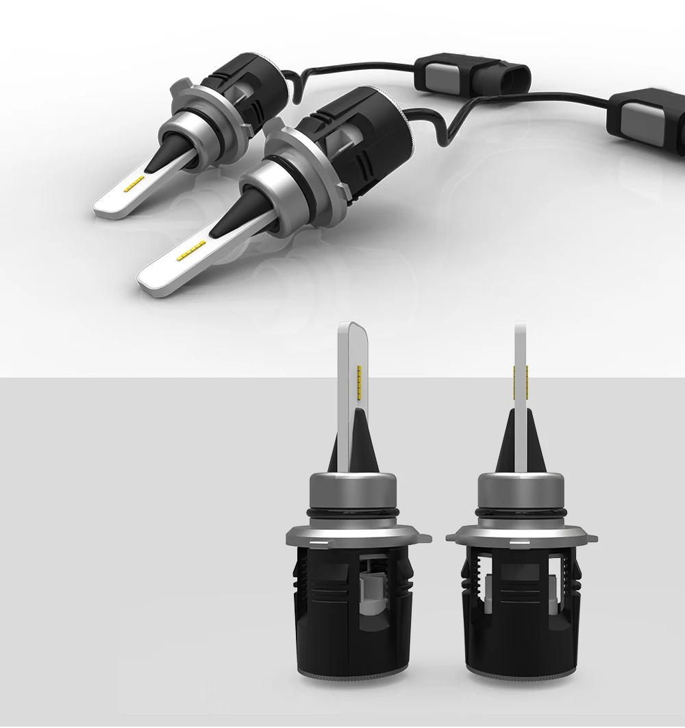 2Pcs/Set 9005/HB3 9006/HB4 Plug&Play B6 LED Headlight Built-in Fan Cooling Pure White 7200LM 6000K Auto Bulbs Kit | Автомобили и