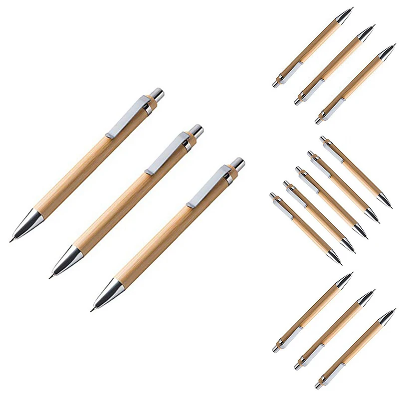 

100 Pcs/Lot Bamboo Ballpoint Pen Stylus Contact Pen Office & School Supplies Pens & Writing Supplies Gifts