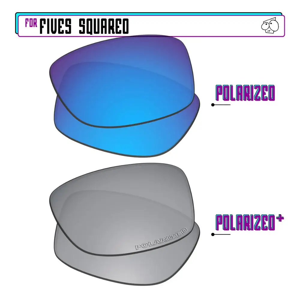 EZReplace Polarized Replacement Lenses for - Oakley Fives Squared Sunglasses - Sir P Plus-BluePPlus