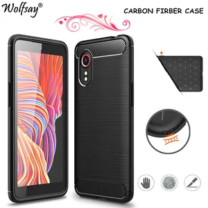carbon fiber cover for samsung galaxy xcover 5 case rubber silicone back case for samsung xcover 5 case for samsung x cover 5 free global shipping