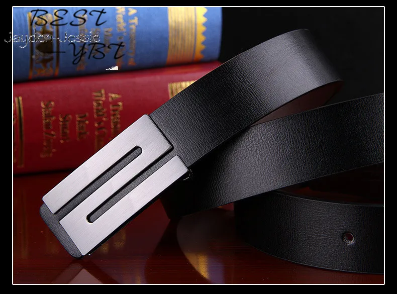 Мужской кожаный ремень горячий стиль S Пряжка модный Джокер гладкая пряжка |