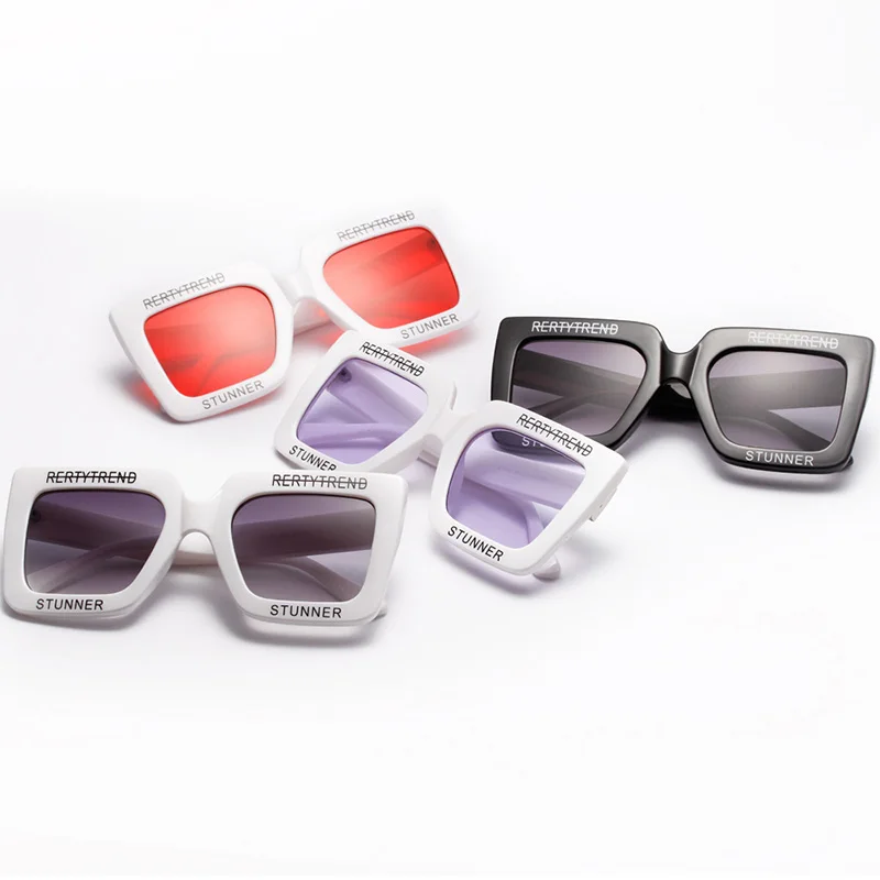 

Oversized Black Sunglasses 2020 Women Retro Vintage Square Sun Glasses Men Luxury Brand Gradient Shades Eyewear oculos de sol