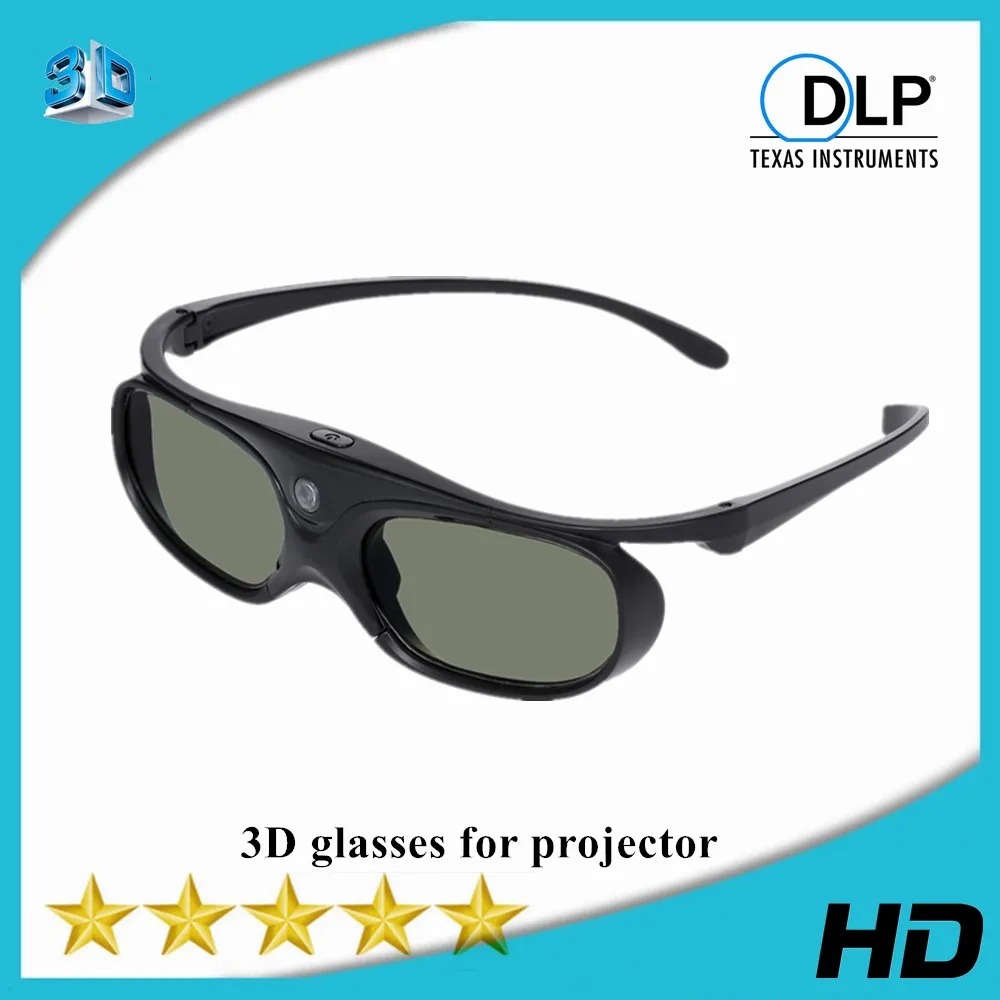 Активные очки DLP Link 3D совместимые 96-144 Гц с Optama/acer/BenQ/ViewSonic/XGIMI DLP Link Проекторы DLP 3D готов
