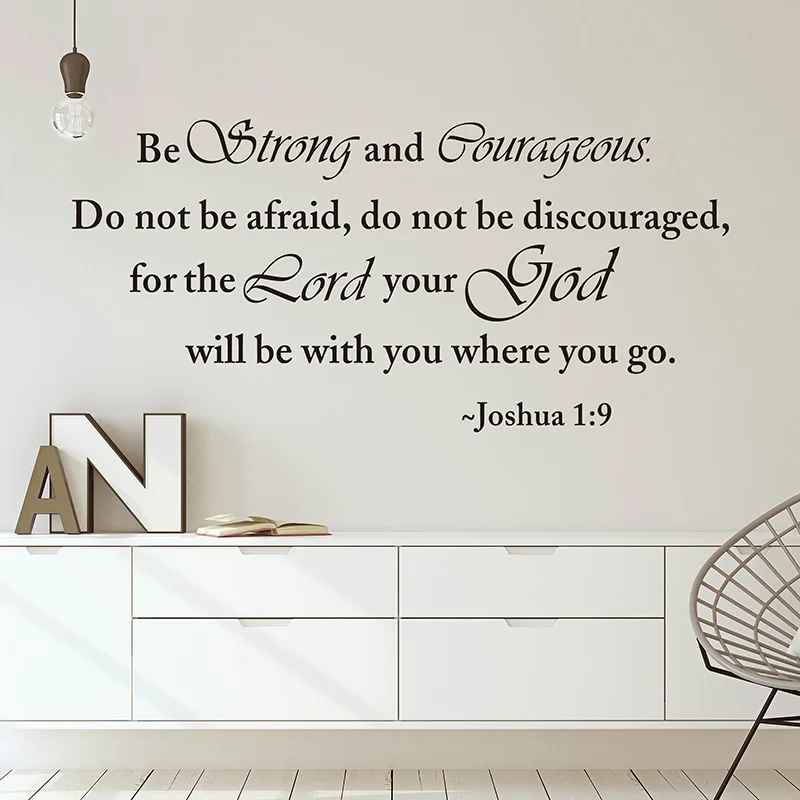 Виниловая наклейка на стену Be Strong с цитатами|Наклейки стену| |