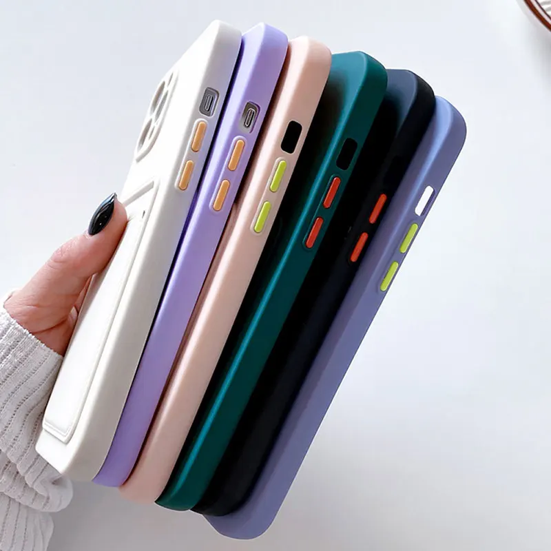 Liquid Card Strap Silicone Phone Case For Apple iphone 12 11 13 Pro XS Max X XR 7 8 Plus Wallet Bag Lens Protection Back Cover