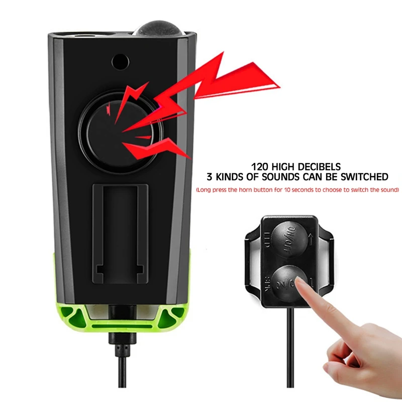 

Waterproof Bicycle Light USB Charging Bike Front Light Flashlight Handlebar Cycling Head Light w/ Horn Speed Meter LCD Screen