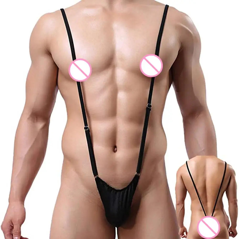 Мужское сексуальное регулируемое боди стринги цельное нижнее белье Т образный