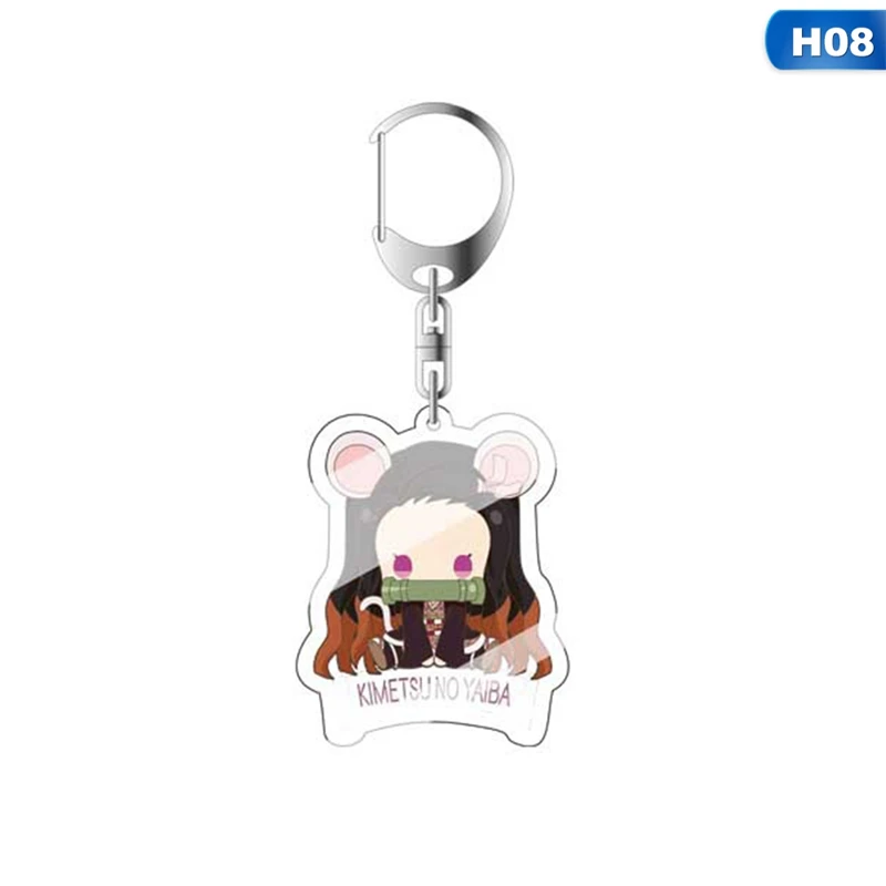 KEY5043H08 Аниме демон убийца: Kimetsu no Yaiba акриловый брелок для ключей Косплей Аниме Подарки - Цвет: KEY5043H08