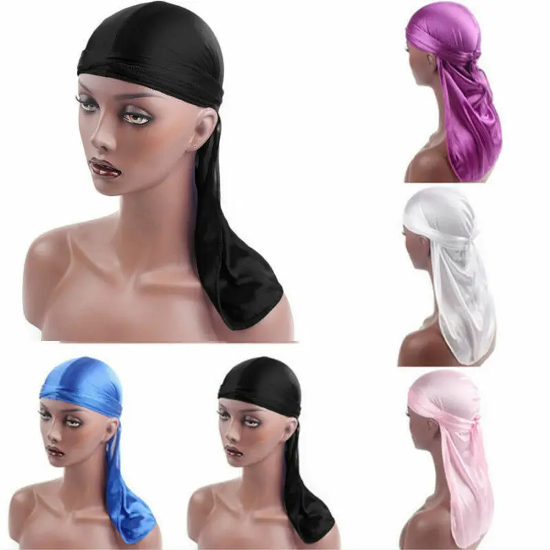 Бандана для мужчин и женщин головной убор унисекс Durag шелковая Пиратская Кепка
