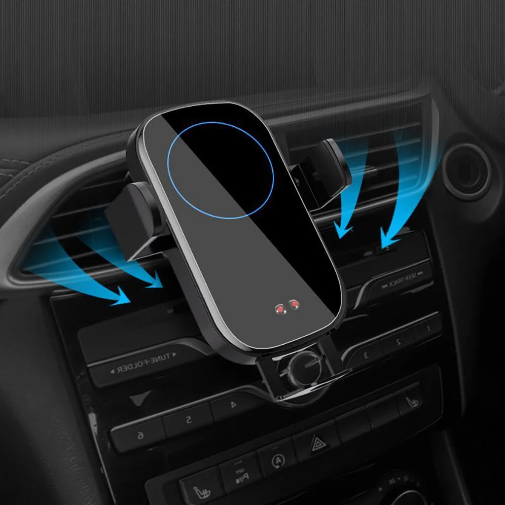 Быстрое беспроводное автомобильное зарядное устройство и автоматическое Индукционное автомобильное крепление вентиляционное отверстие держатель телефона Колыбель Быстрая зарядка кронштейн