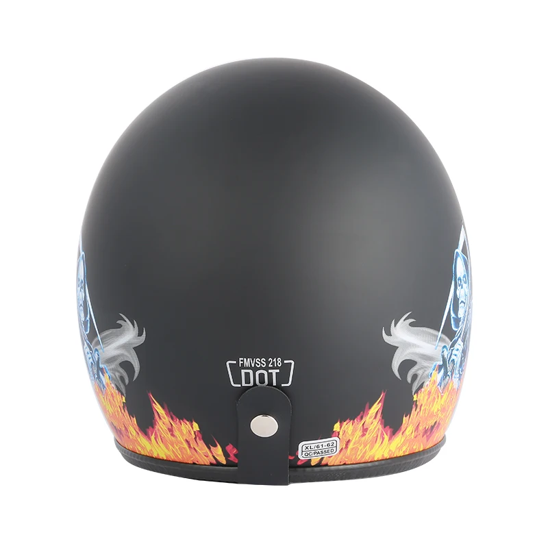 Винтажный мотоциклетный шлем защитный с открытым лицом в стиле ретро - купить по