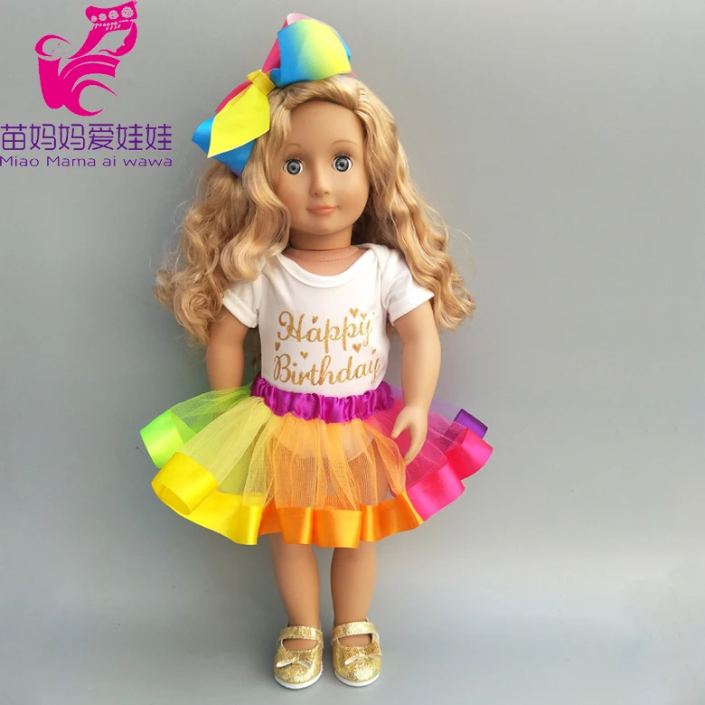 Новое поступление Кукольное платье для 43 кукол комплект радужного платья и