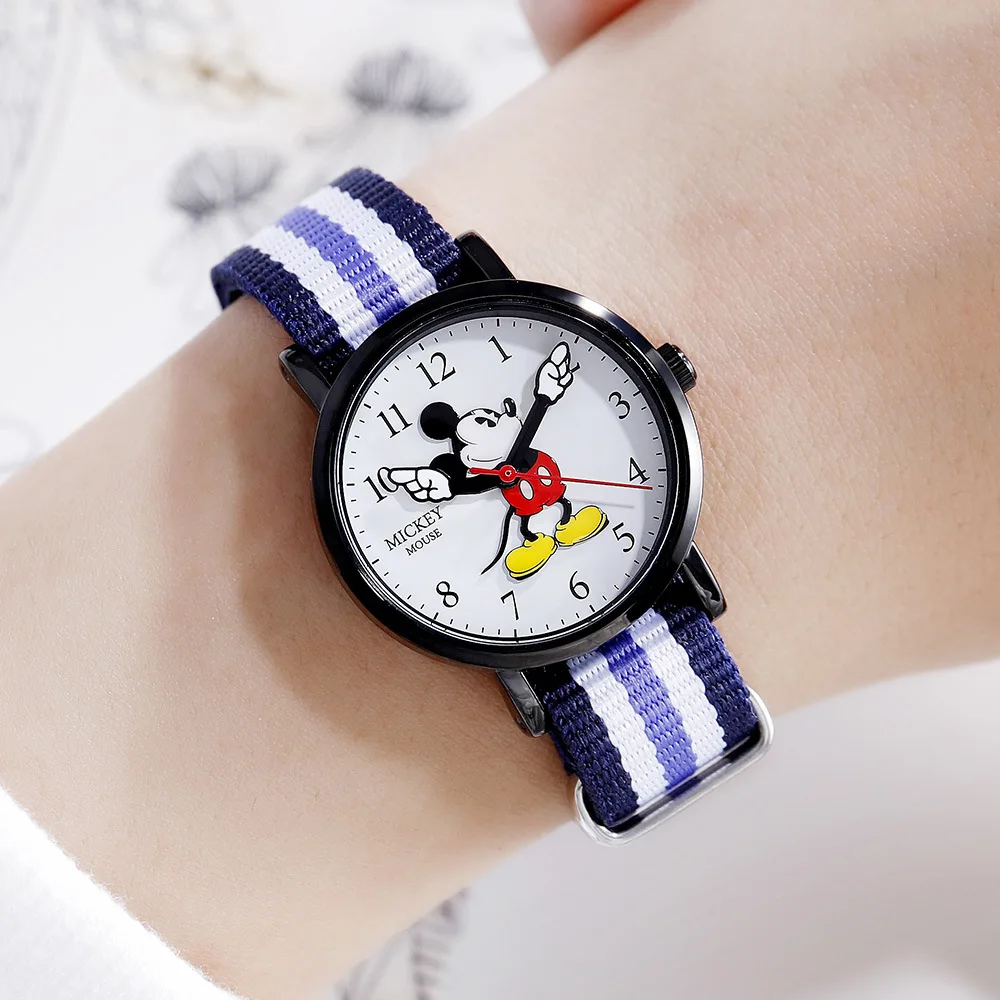 Детские часы Disney для девочек Роскошные Кварцевые с Микки Маусом мальчиков и
