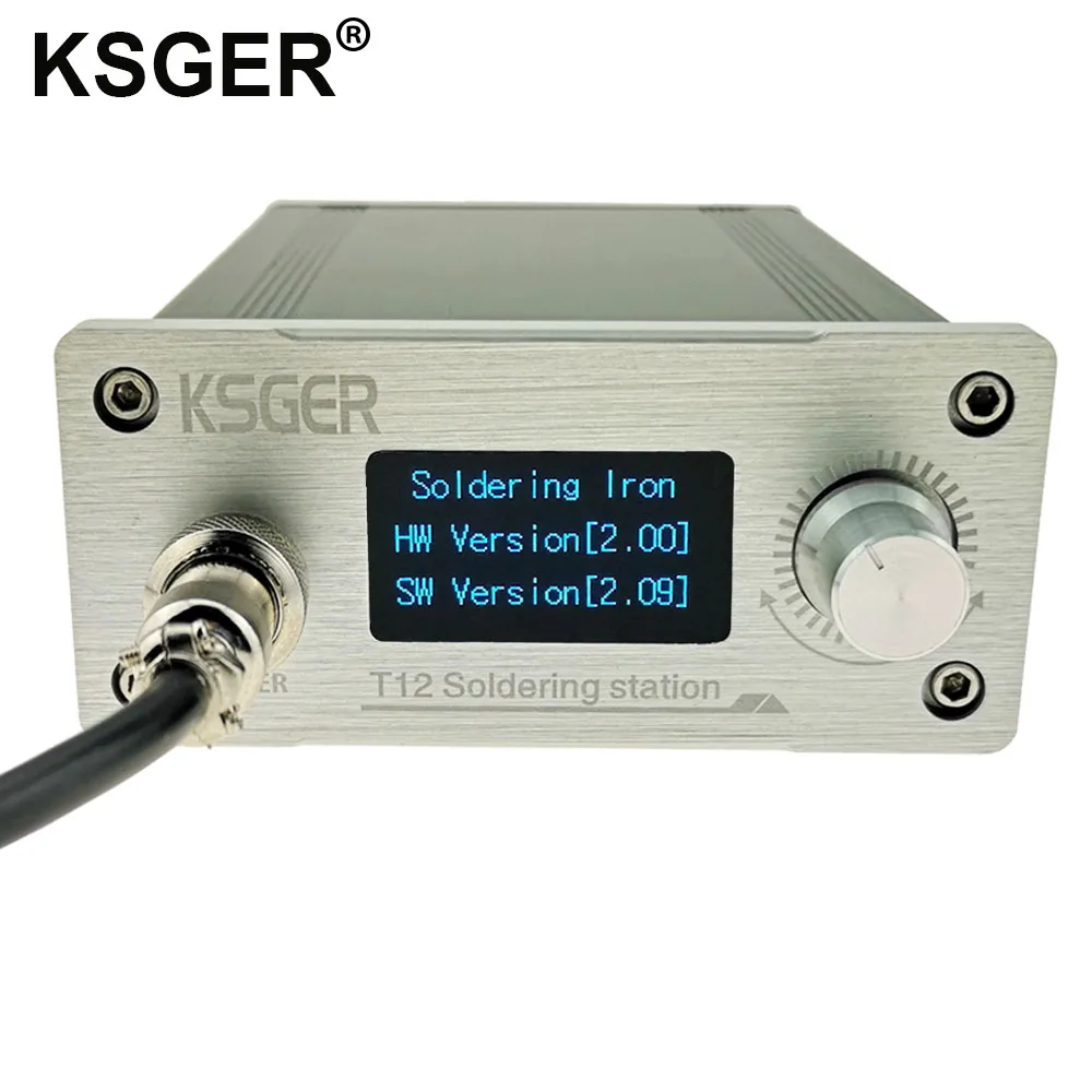 Паяльная станция KSGER T12 OLED STM32 V2.0 с автоматическим сном набор железных
