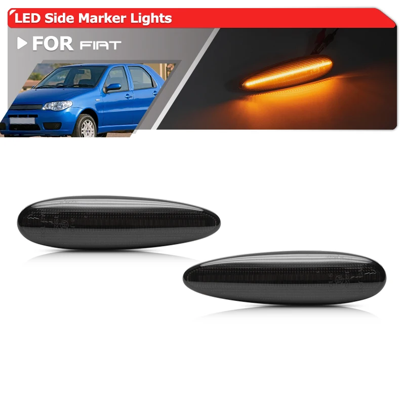 

Копченый янтарь Светодиодный Боковой габаритный указатель поворота для Fiat Bravo Brava HGT Albea Palio Marea Croma II Strada Euro Spec