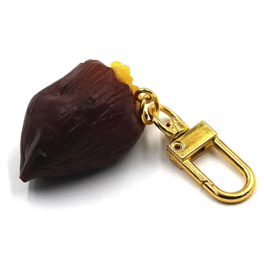 

Korean Simulation Roasted Sweet Potato Keychain Key Ring Pendent Bag Decor Gift