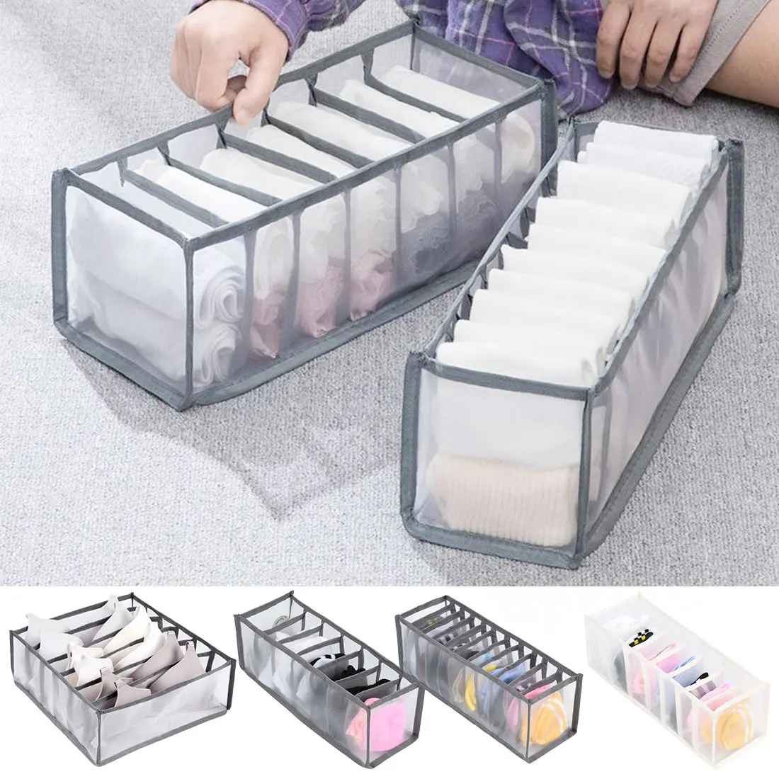

Underwear Bra Organizer Storage Box 2 Colors Drawer Closet Organizers Boxes For Underwear Scarfs Socks Bra Hot Sale socks