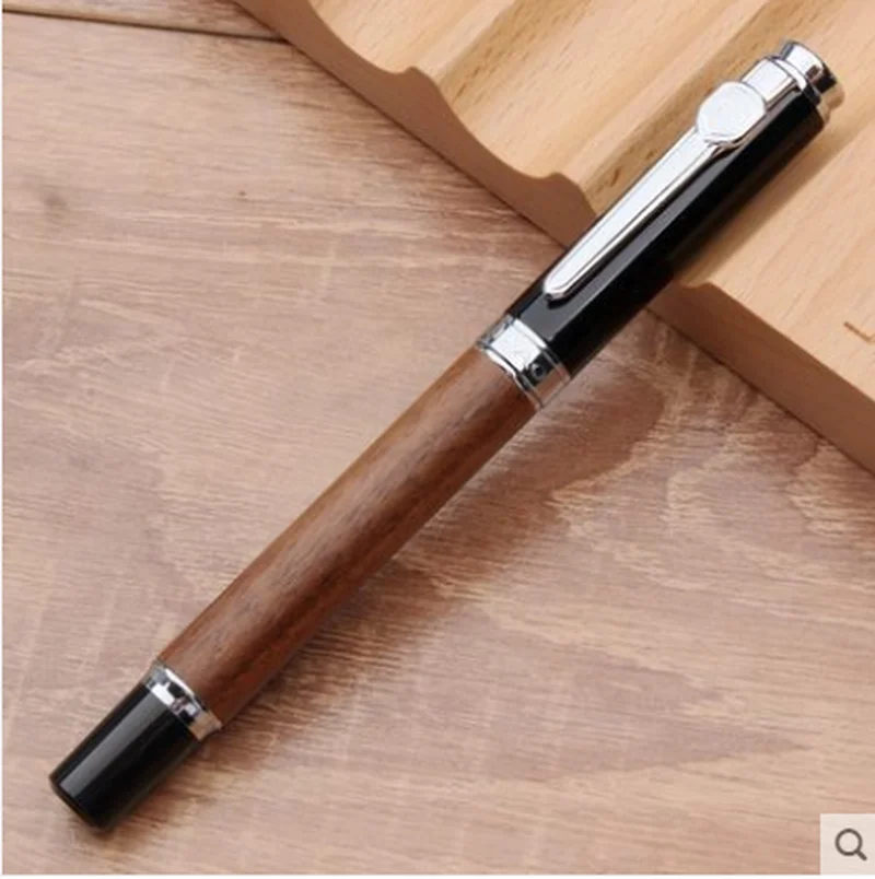 Классическая деревянная перьевая ручка с чернилами и наконечником 0 5 мм