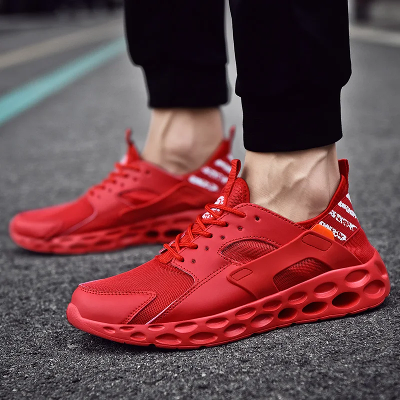 Новинка мужская спортивная обувь для бега Уличная на толстой подошве дышащая