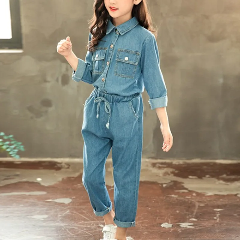 HziriP/Новинка 2020 года Весенний детский джинсовый комплект из двух предметов