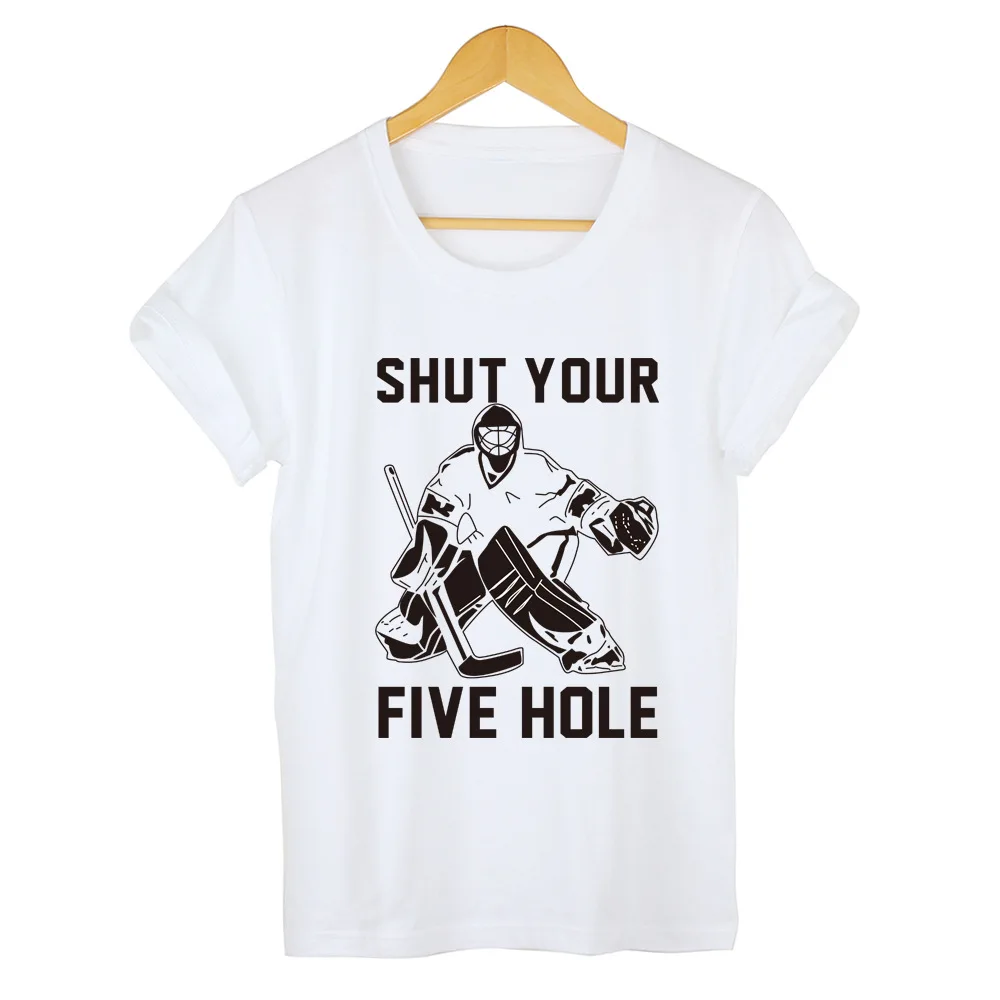 Женская свободная футболка с надписью Shut your five hole розовая короткими рукавами и