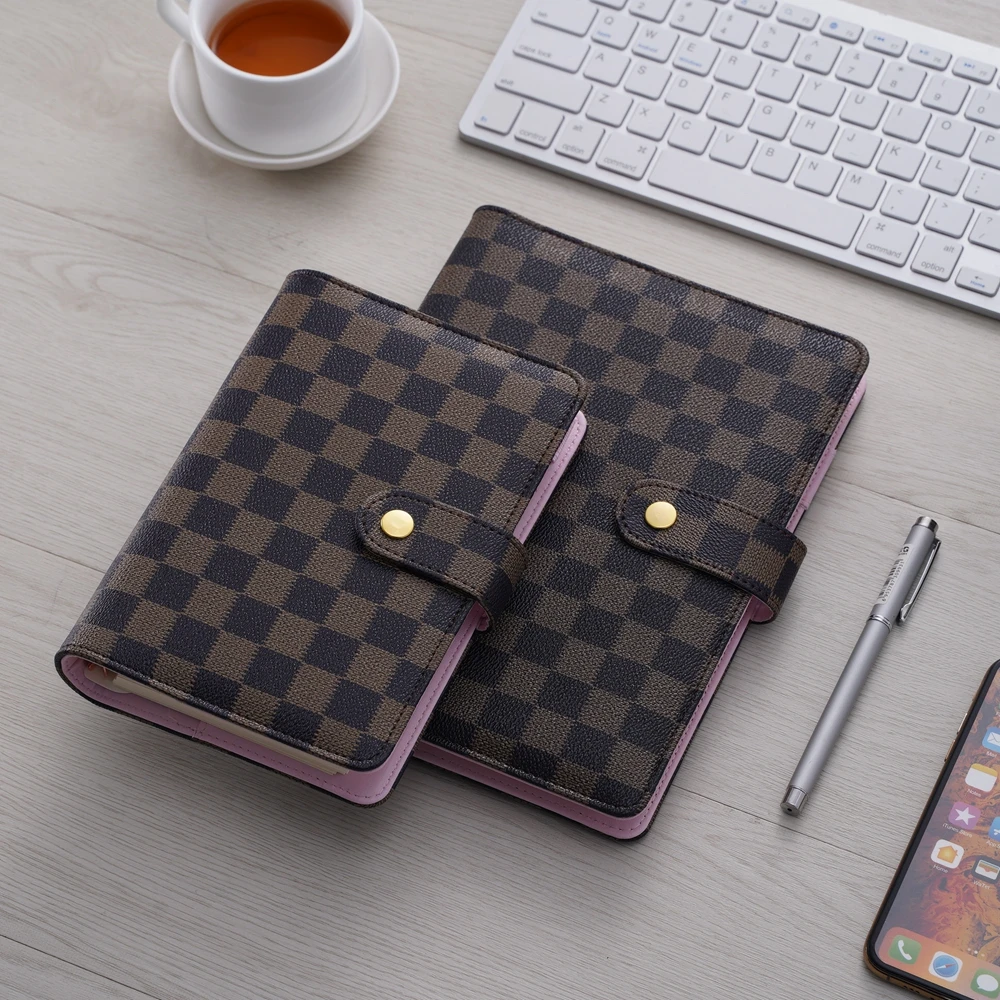 Твердая обложка A5 индивидуальное розовое золото кольцо дневник записная клетка