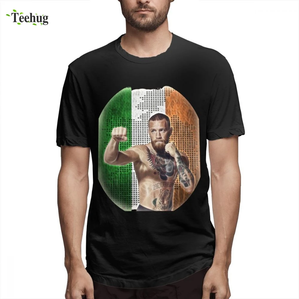 Хипстерская Мужская футболка Conor McGregor Camiseta Crazy уникальный дизайн с круглым