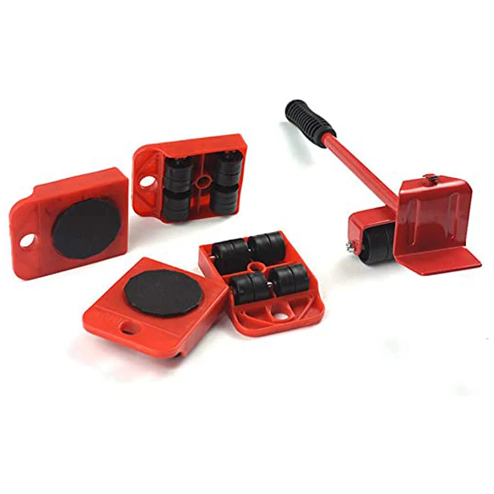 5pcs Professional Furniture Transport Lifter Mobile Tool Set Motor Wheel Bar Roller Heavy Device Moving Material Hand Tools D30 | Мебель