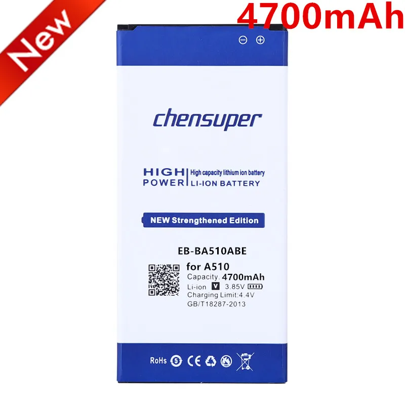 

100% Original chensuper 4700mAh EB-BA510ABE Replacement Battery For Samsung 2016 Edition A510 SM-A510F A5100 A5 Battery