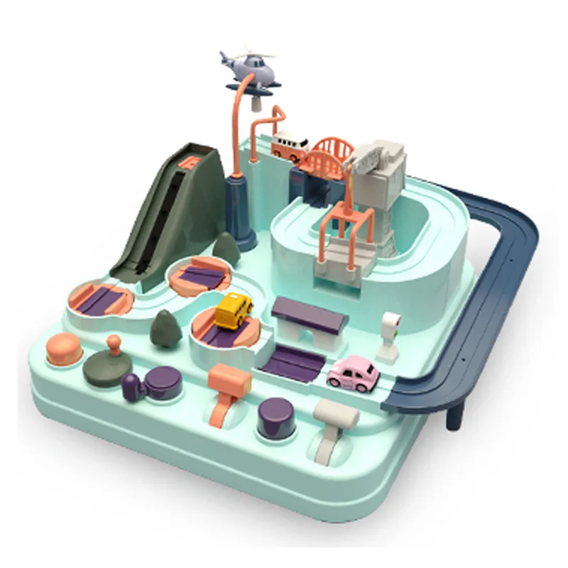 Приключения Набор железной дороги игрушечный маленький набор электрического