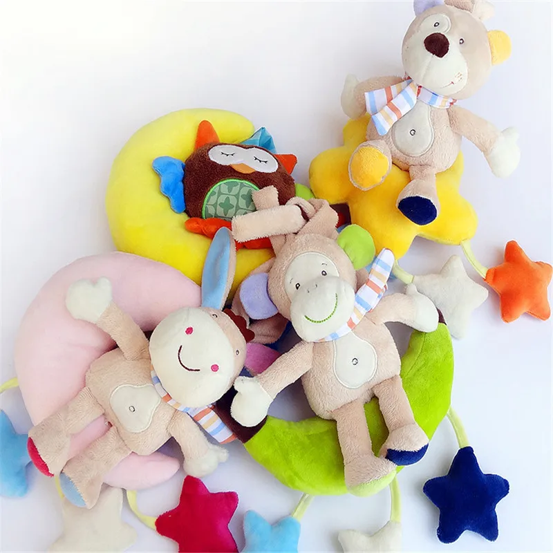 

Baby Kids Rattles Toys Stroller Crib Hanging Soft Plush Wind Chimes Toy Clip Newborn Baby Intellectual Development Bed Bell Toys