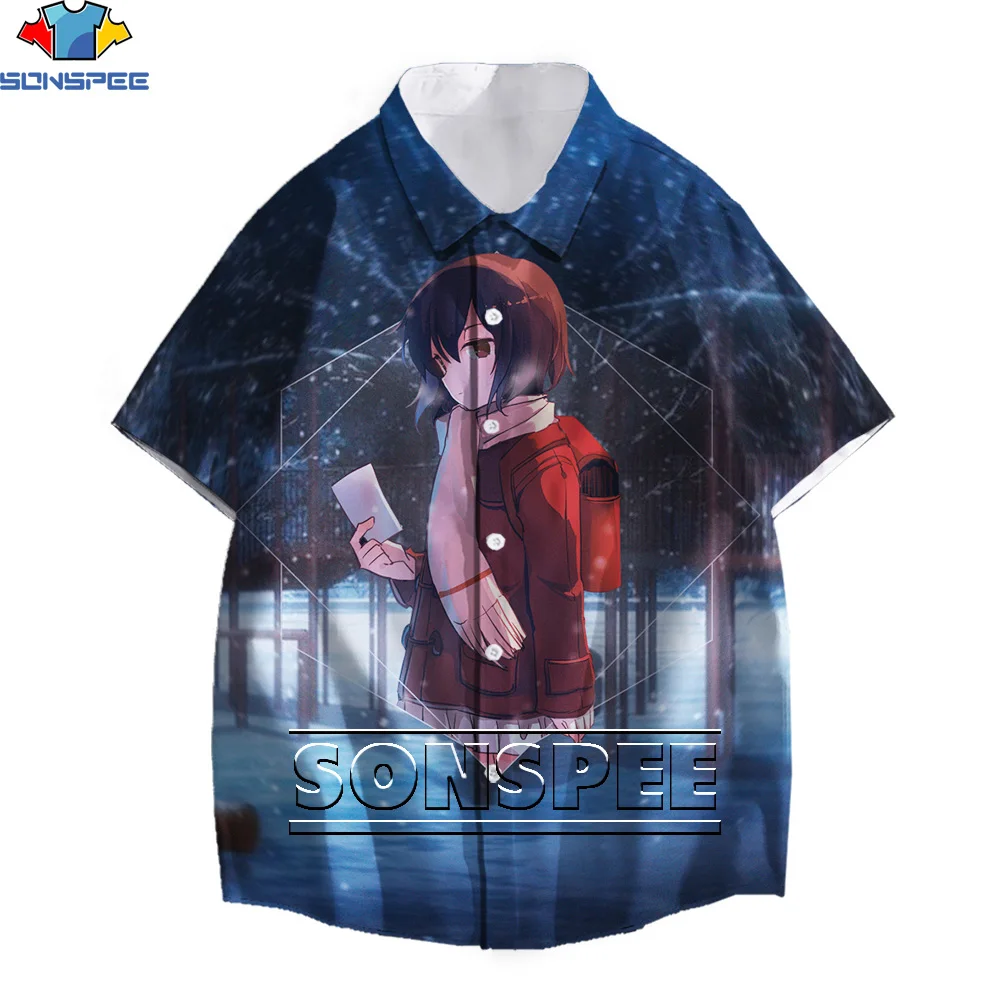 

SONSPEE 3D printing Tokyo Anime No My City Casual Cute Loli Sexy Shirt Summer Loose Comfortable Oversized Shirt