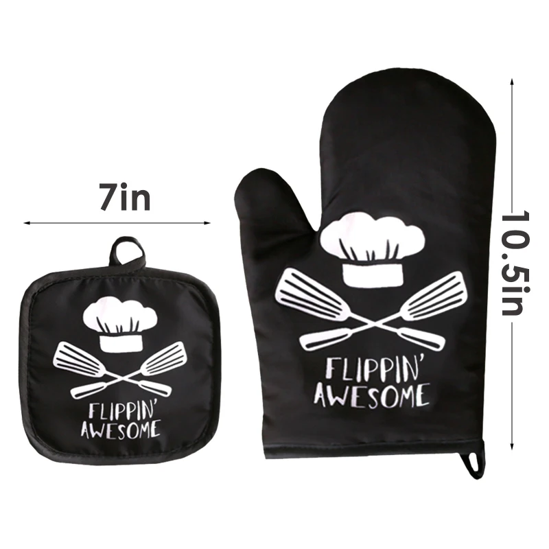 

Customize Cartoon Microwave Glove Potholder Gloves Mitts Kitchen Potholder Mat For BBQ Insulation Gloves Hot Oven Mitts Baking