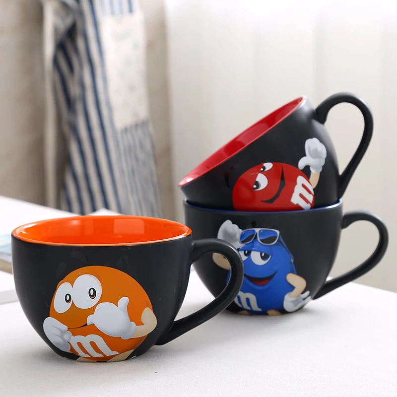 Набор милых шоколадных кружек M & Ms американские Мультяшные керамические чашки