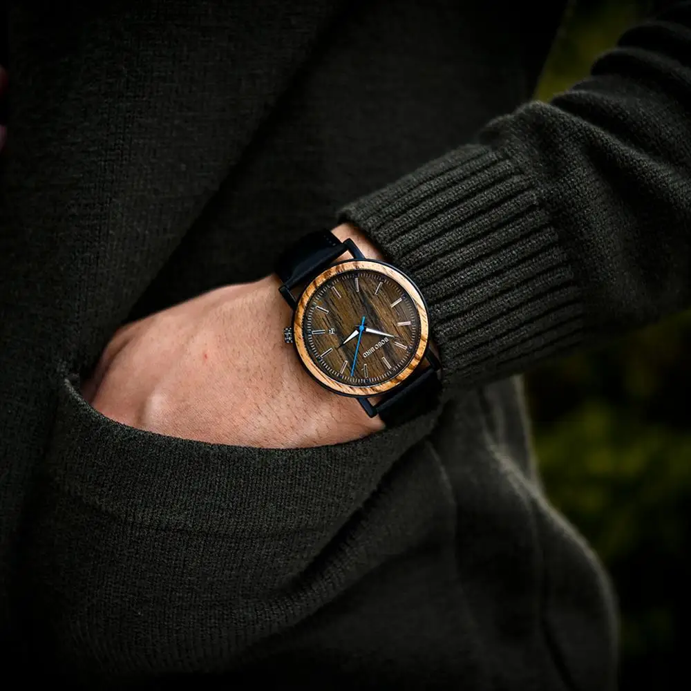 BOBO BIRD деревянные металлические часы мужские брендовые дизайнерские легкие