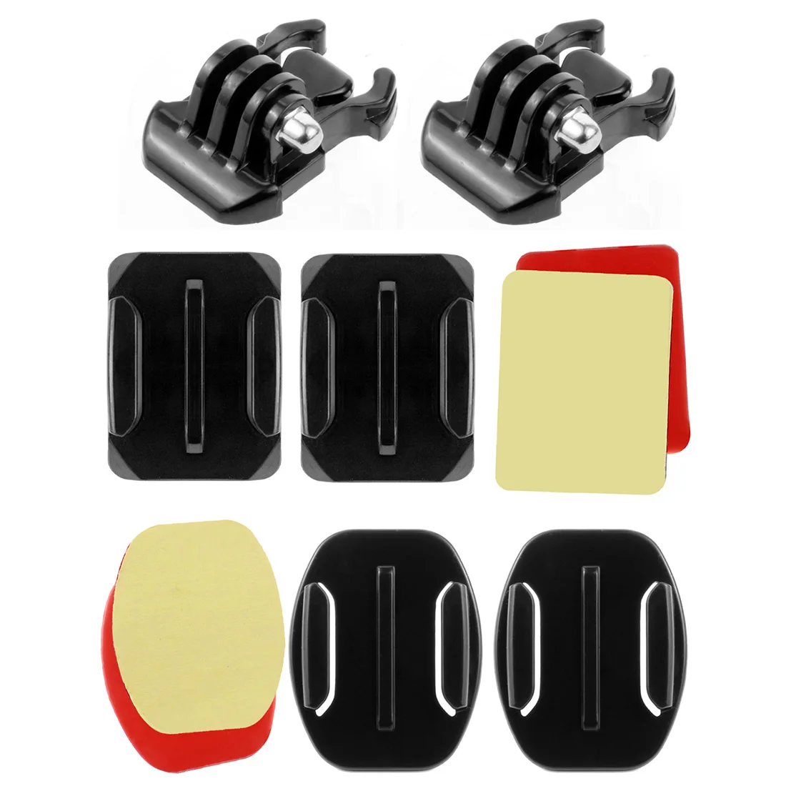 Плоские/Изогнутые Клей Pad липкий крепление + быстросъемная Пряжка для Gopro Hero 1 2 3