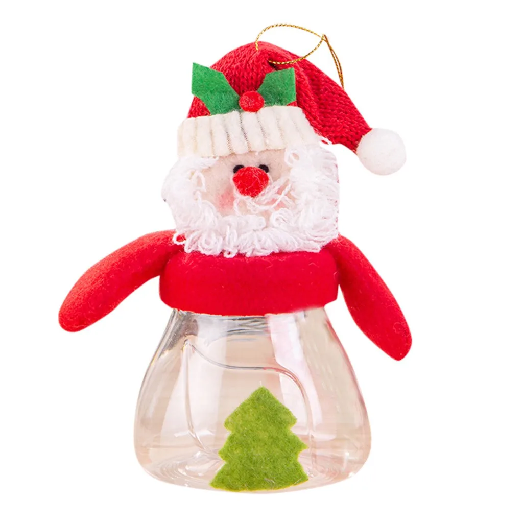 Cute Christmas Candy Storage Can Decor For Home Gift Biscuits Food Jar for Xmas New Year Decoration 2020 64P | Дом и сад