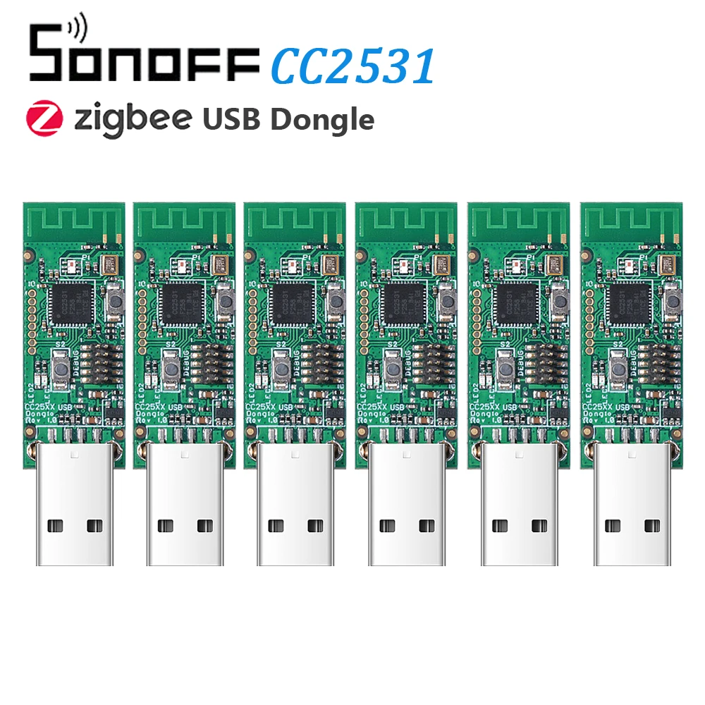 6 шт. USB-ключ Sonoff Zigbee CC2531 | Электроника