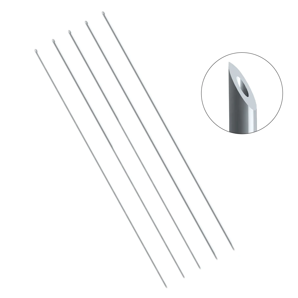 

5Pcs Earthworm Hooking Needle Stainless Steel Hollow Gas Needle Fishing Tools Worm Baiting Needle Driller 20cm Hook Needles