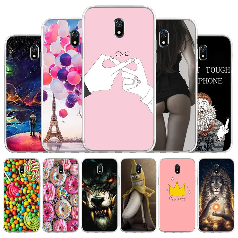 

Back Cover For Xiaomi Redmi 8A Case Silicone TPU Soft Phone Case Redmi8A 6.2 inch Individuality DIY Painted Phone Fundas