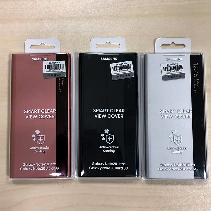 original samsung mirror cover clear view phone case for galaxy note20 note 20 ultra 5g rouse slim flip case free global shipping